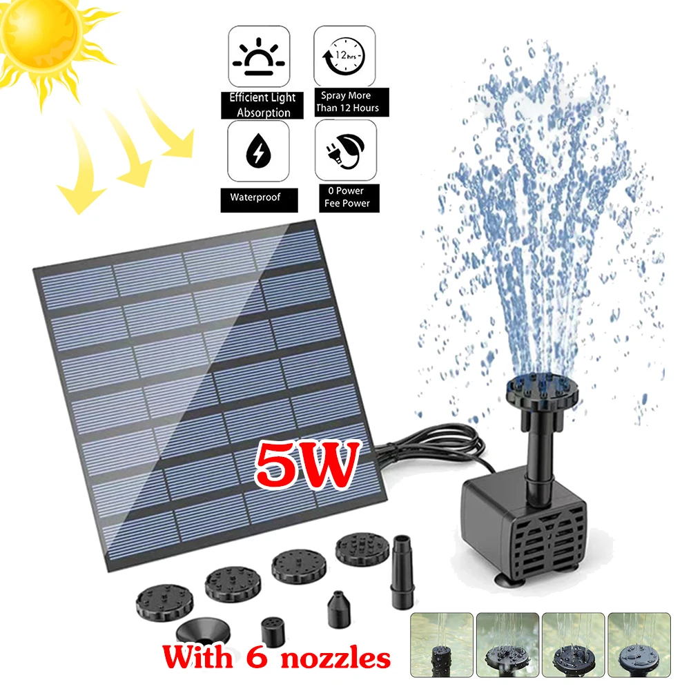 Marine Aquarium Equipment - Solar Water Pump Fountain Pump with