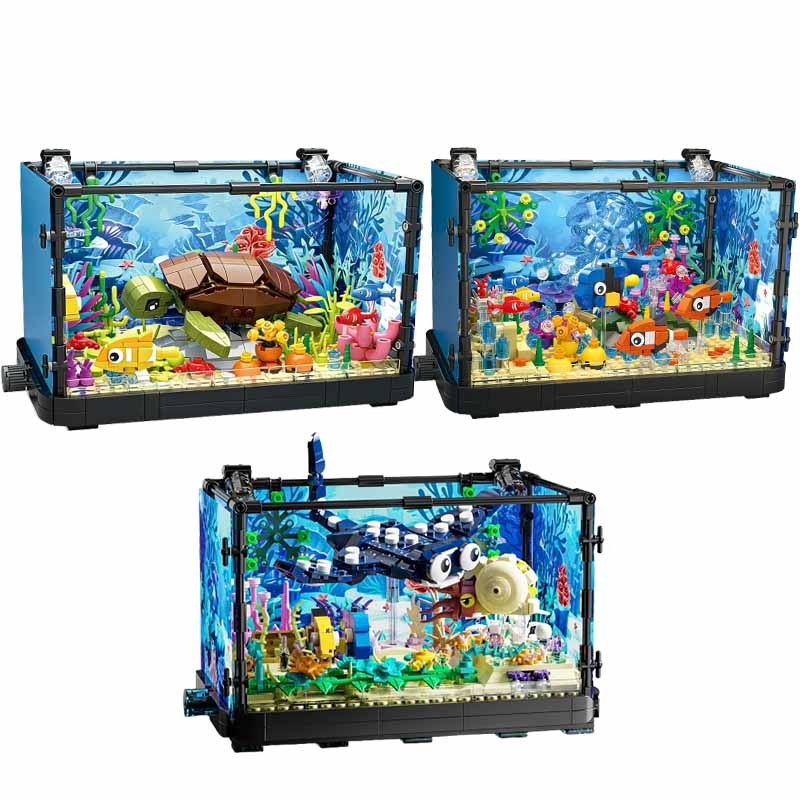 Aquarium And Marine - Fish Tank Building Block Set with