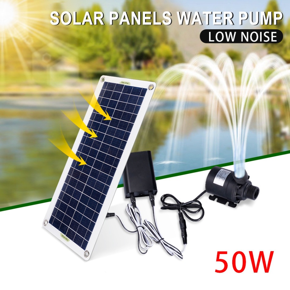 Marine Aquarium Equipment - 50W Solar Power Water Pump Set