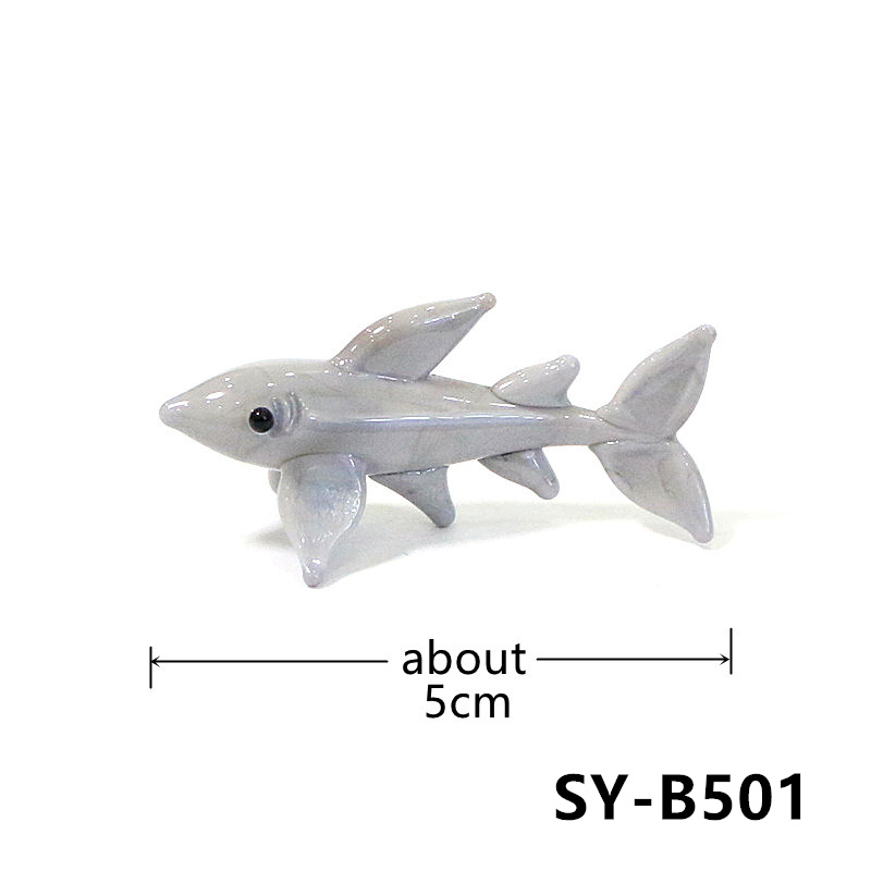 Handmade Mini Glass Shark Figu - Marine Aquarium Design ulasan dan harga