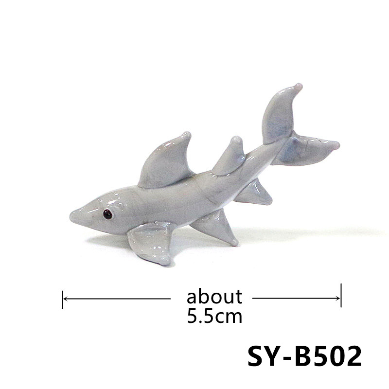 Handmade Mini Glass Shark Figu - Marine Aquarium Design ulasan dan harga