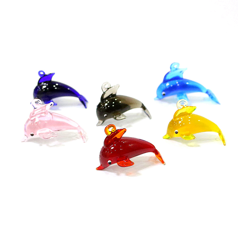 Cute Dolphin Charm Glass Penda - Marine Aquarium Design ulasan dan harga