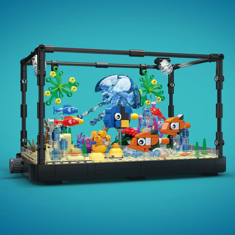Fish Tank Building Block Set w - Aquarium And Marine ulasan dan harga