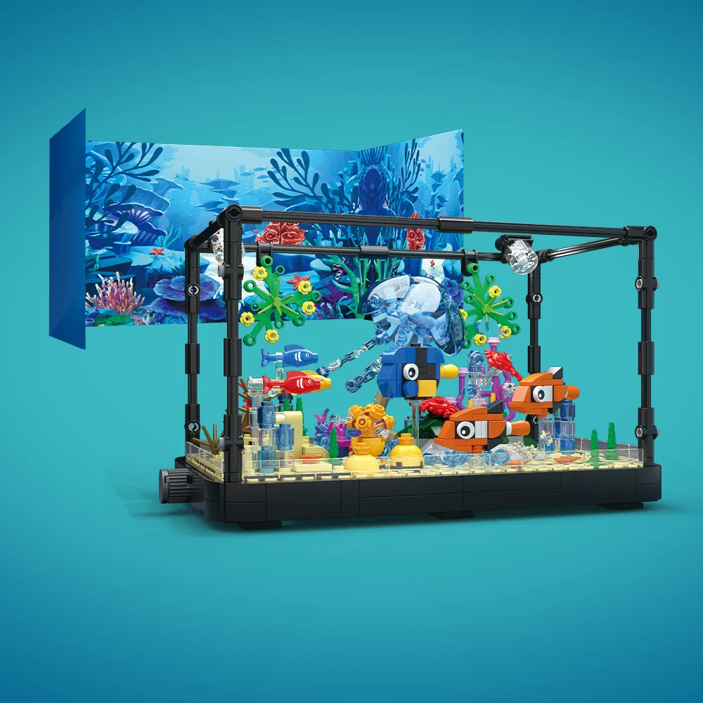 Fish Tank Building Block Set w - Aquarium And Marine ulasan dan harga