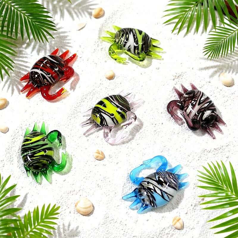 Handmade Cute Mini Glass Crab  - Aquarium And Marine ulasan dan harga