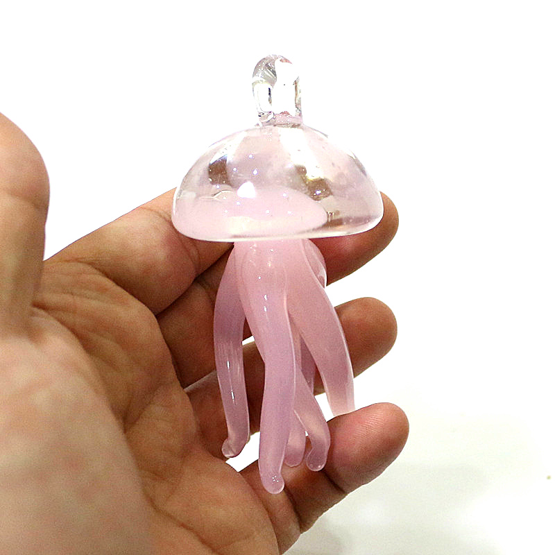 Pink Jellyfish Glass Pendant C - Aquarium And Marine ulasan dan harga