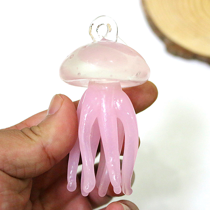 Pink Jellyfish Glass Pendant C - Aquarium And Marine ulasan dan harga