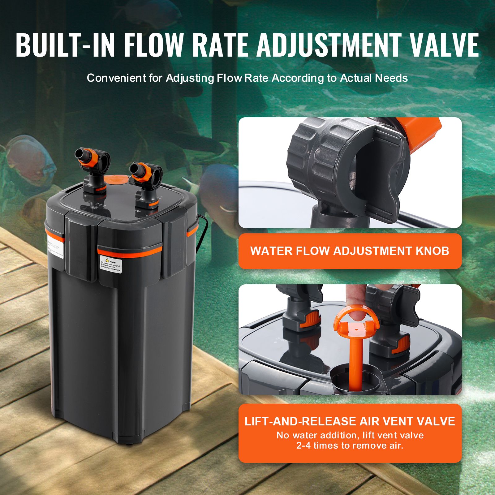 Aquarium Filter 528GPH, 5-Stag - Marine Aquarium Uv ulasan dan harga